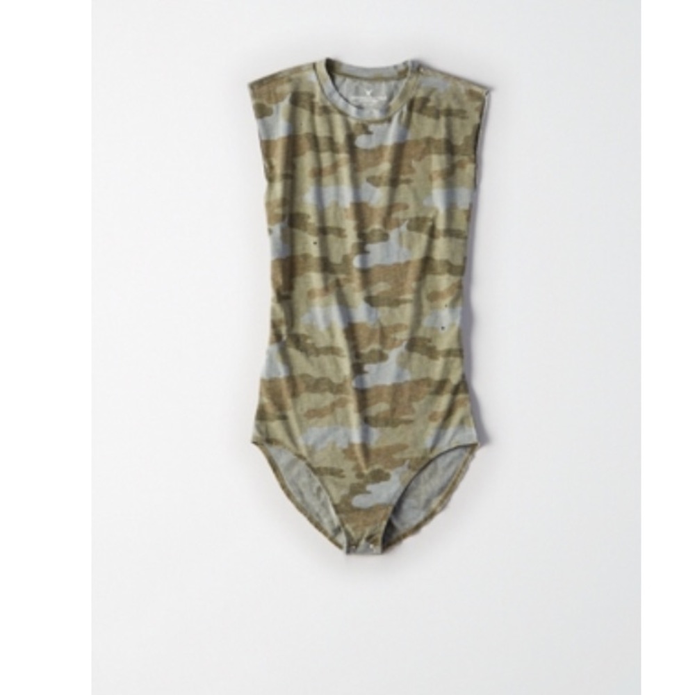 American Eagle Destroyed Camo Bodysuit